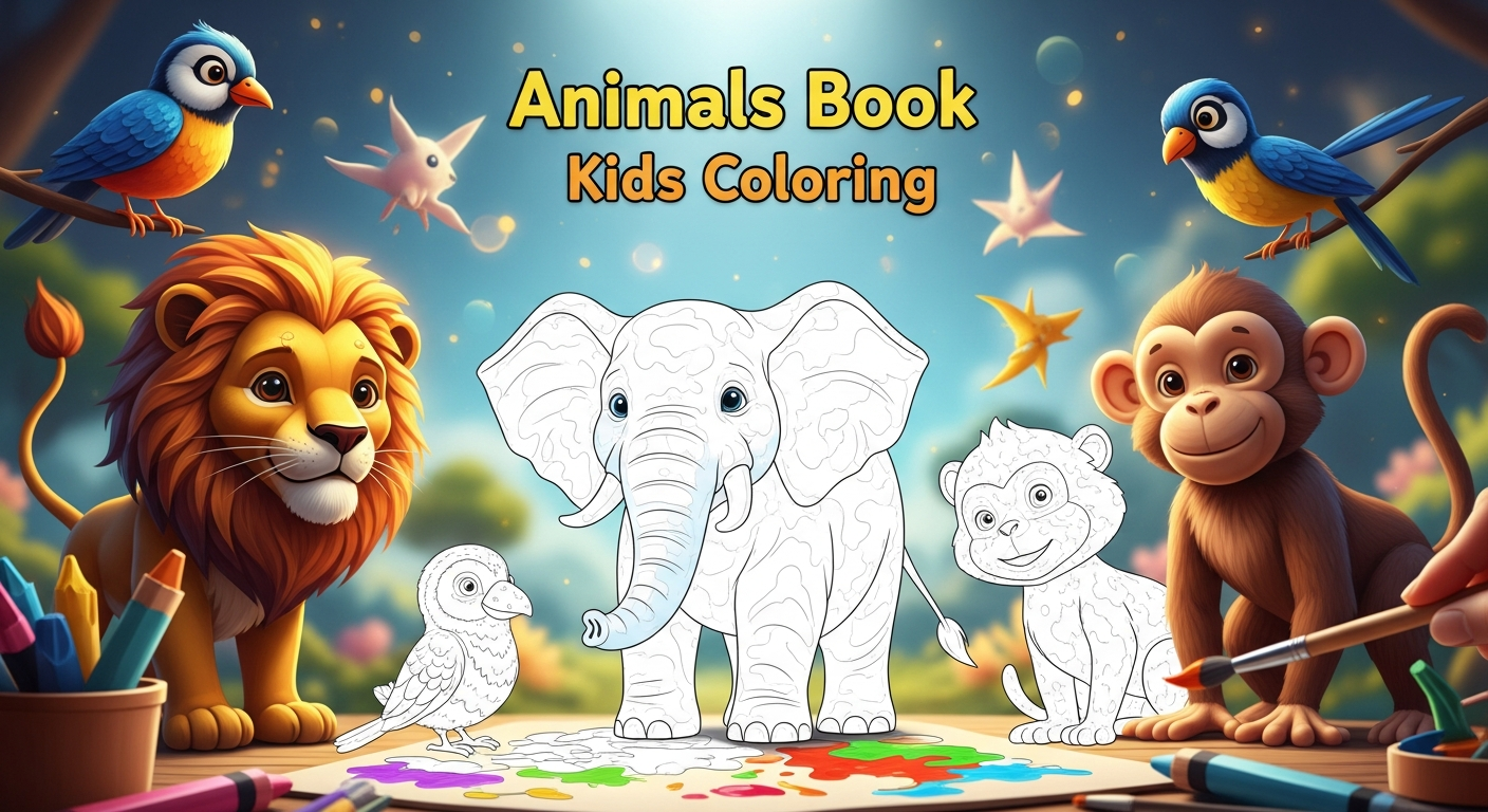動物著色書：一款讓孩子們在玩樂中學習色彩與動物知識的絕佳免費應用程式，提供無廣告且易於使用的互動式體驗，激發無限創意潛能。